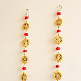 Handmade Gota Patti Hanging with Bells Beadwork for Festive Decor (Set of 2) 19