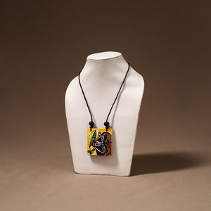 Kerala Mural Handpainted Bamboo Necklace 184