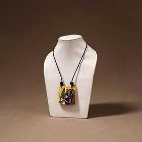 Kerala Mural Handpainted Bamboo Necklace 184
