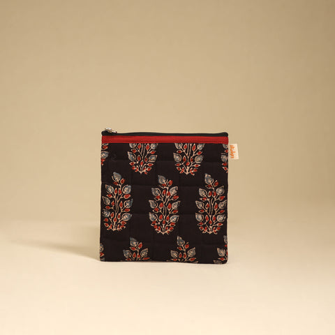 Black - Handmade Quilted Utility Pouch 16