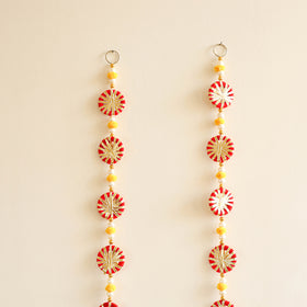 Handmade Gota Patti Hanging with Bells Beadwork for Festive Decor (Set of 2) 18