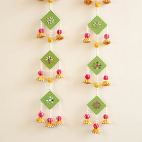 Handmade Gota Patti Hanging with Mirror Beadwork for Festive Decor (Set of 2) 11