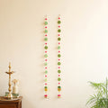Handmade Thread Work Hanging with Pom-Pom Beadwork for Festive Decor (Set of 2) 07