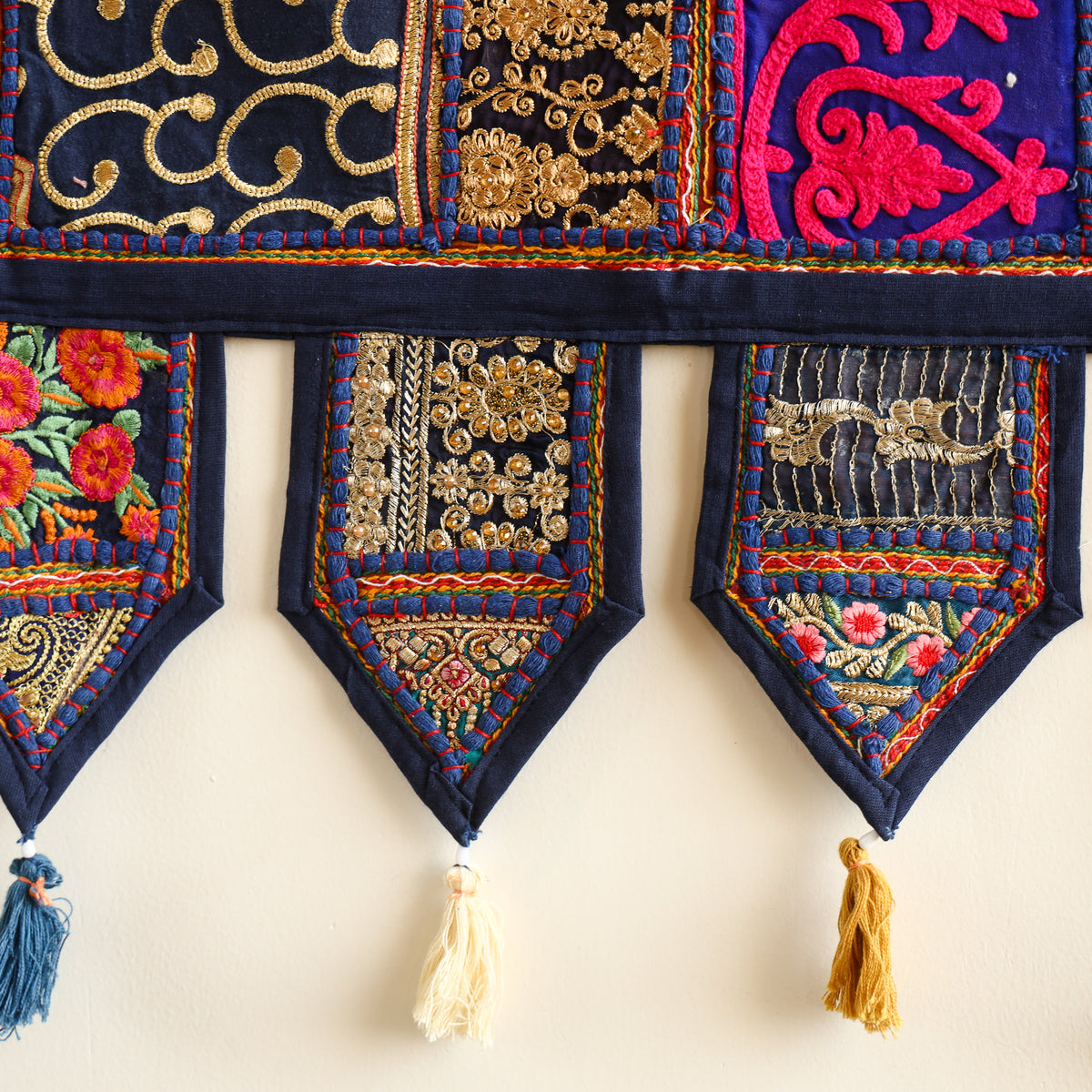 Khambadiya patchwork toran for festive decor