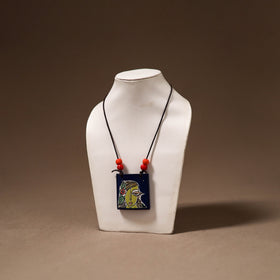 Kerala Mural Handpainted Bamboo Necklace 190