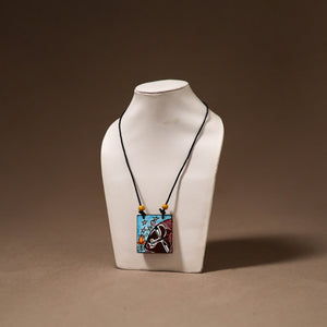 Kerala Mural Handpainted Bamboo Necklace 192