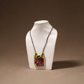 Kerala Mural Handpainted Bamboo Necklace 194