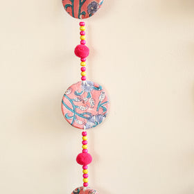 Handmade Fabart Hanging with Pom-Pom Beadwork for Festive Decor (Set of 2) 15