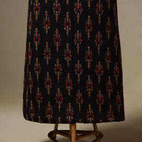 Black 2pc Cotton Handloom Ikat Kurta with Dupatta