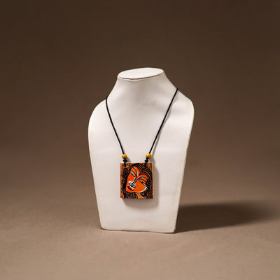 Kerala Mural Handpainted Bamboo Necklace 200