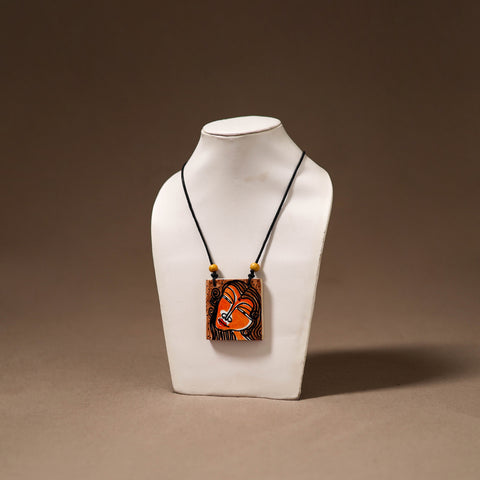 Kerala Mural Handpainted Bamboo Necklace 200