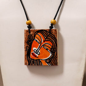 Kerala Mural Handpainted Bamboo Necklace 200