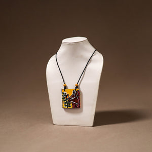 Kerala Mural Handpainted Bamboo Necklace 201