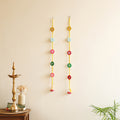 Handmade Thread Braided Hanging with Mirror Beadwork for Festive Decor (Set of 2) 17