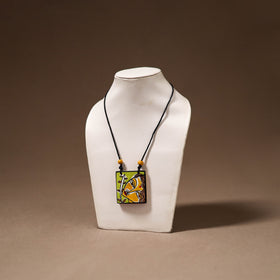 Kerala Mural Handpainted Bamboo Necklace 202
