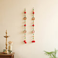 Handmade Gota Patti Hanging with Zari Balls Beadwork for Festive Decor (Set of 2) 12