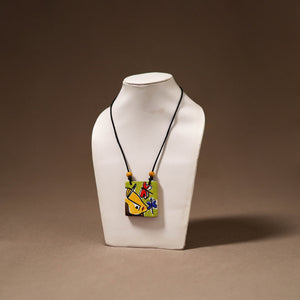Kerala Mural Handpainted Bamboo Necklace 204