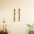 Handmade Gota Patti Hanging with Zari Balls Beadwork for Festive Decor (Set of 2) 02