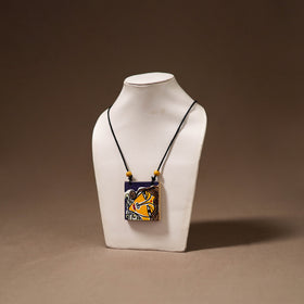 Kerala Mural Handpainted Bamboo Necklace 206