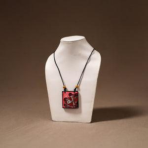 Kerala Mural Handpainted Bamboo Necklace 207