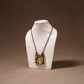 Kerala Mural Handpainted Bamboo Necklace 209