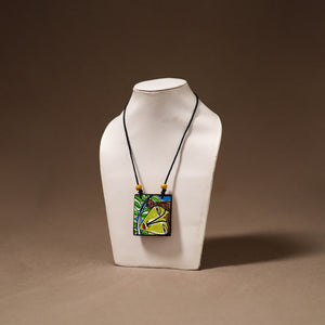 Kerala Mural Handpainted Bamboo Necklace 210