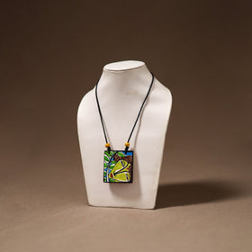 Kerala Mural Handpainted Bamboo Necklace 210