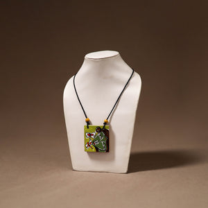 Kerala Mural Handpainted Bamboo Necklace 211