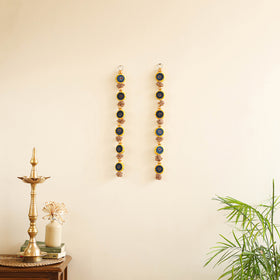 Handmade Gota Patti Hanging with Zari Balls Beadwork for Festive Decor (Set of 2) 08