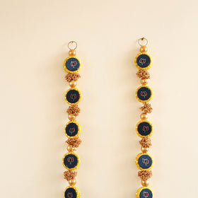 Handmade Gota Patti Hanging with Zari Balls Beadwork for Festive Decor (Set of 2) 08