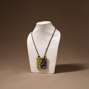 Kerala Mural Handpainted Bamboo Necklace 213