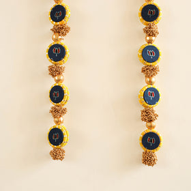 Handmade Gota Patti Hanging with Zari Balls Beadwork for Festive Decor (Set of 2) 08