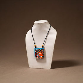 Kerala Mural Handpainted Bamboo Necklace 216