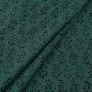 Green - Bagh Hand Block Print Natural Dyed Cotton Hakoba Fabric 02