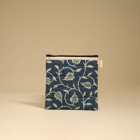 Blue - Handmade Quilted Utility Pouch 39