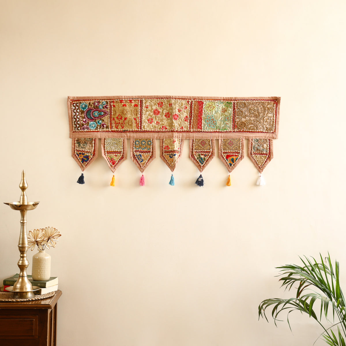 Khambadiya patchwork toran for festive decor