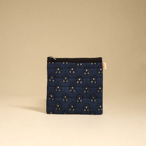 Blue - Handmade Quilted Utility Pouch 40