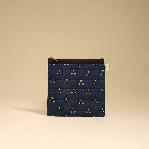 Blue - Handmade Quilted Utility Pouch 40