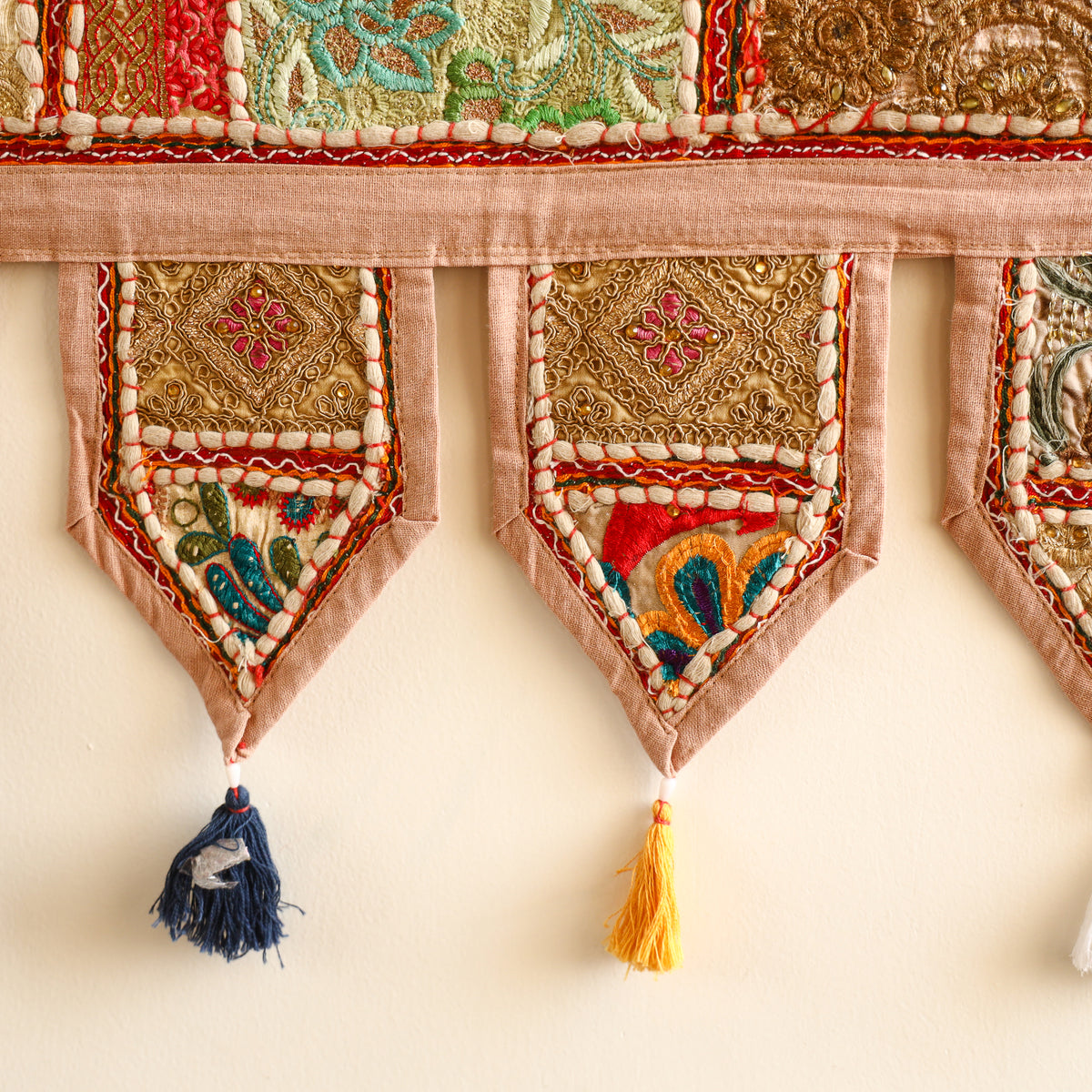 Khambadiya patchwork toran for festive decor