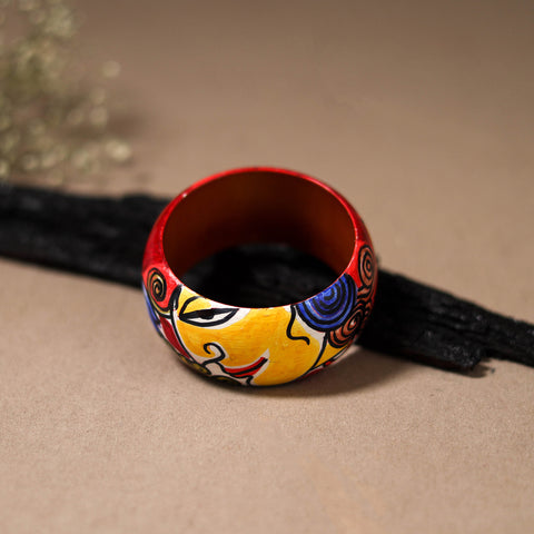 Kerala Mural Handpainted Wooden Bangle (Size - 2-8) 100
