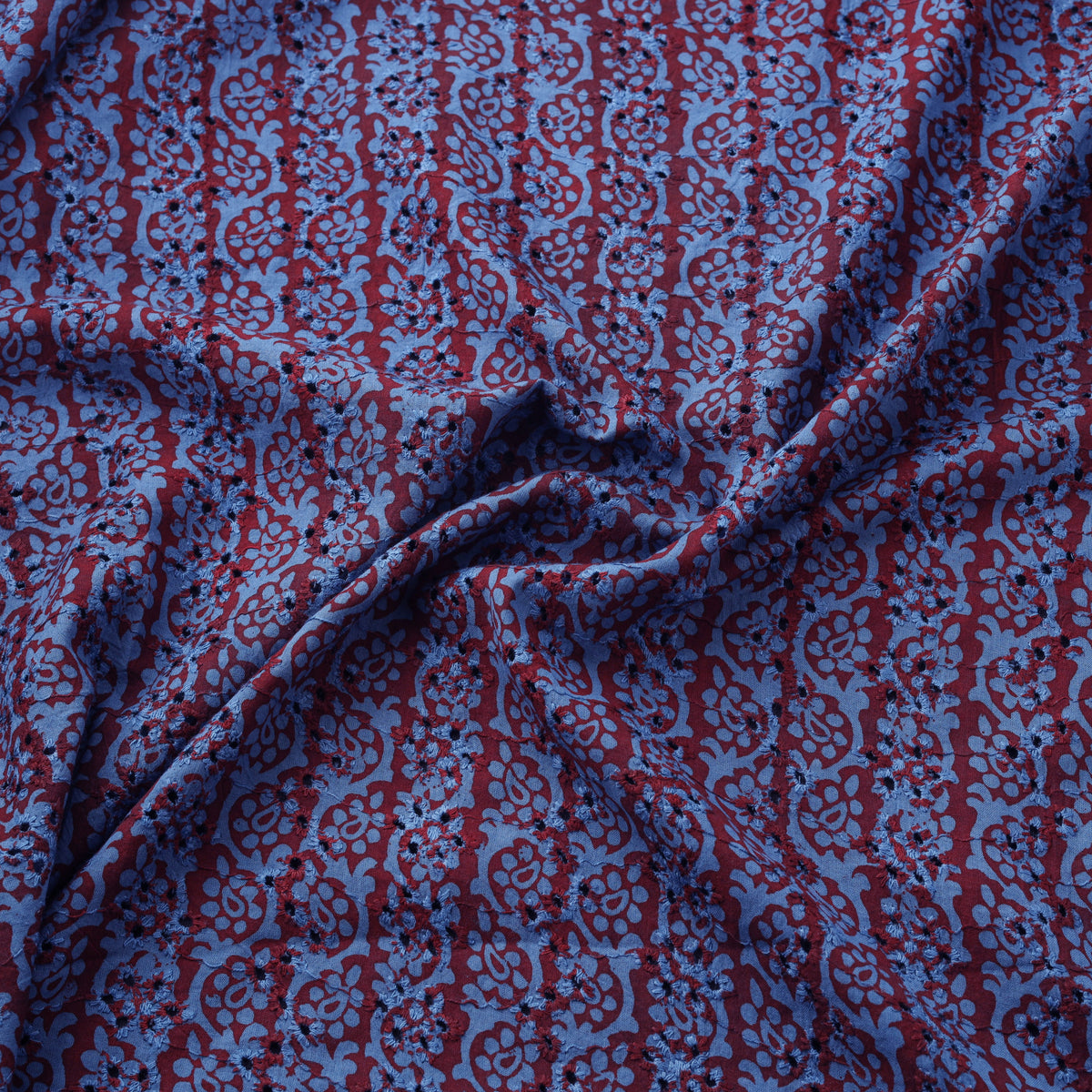 Bagh Hand Block Print Natural Dyed Cotton Hakoba Fabric 03