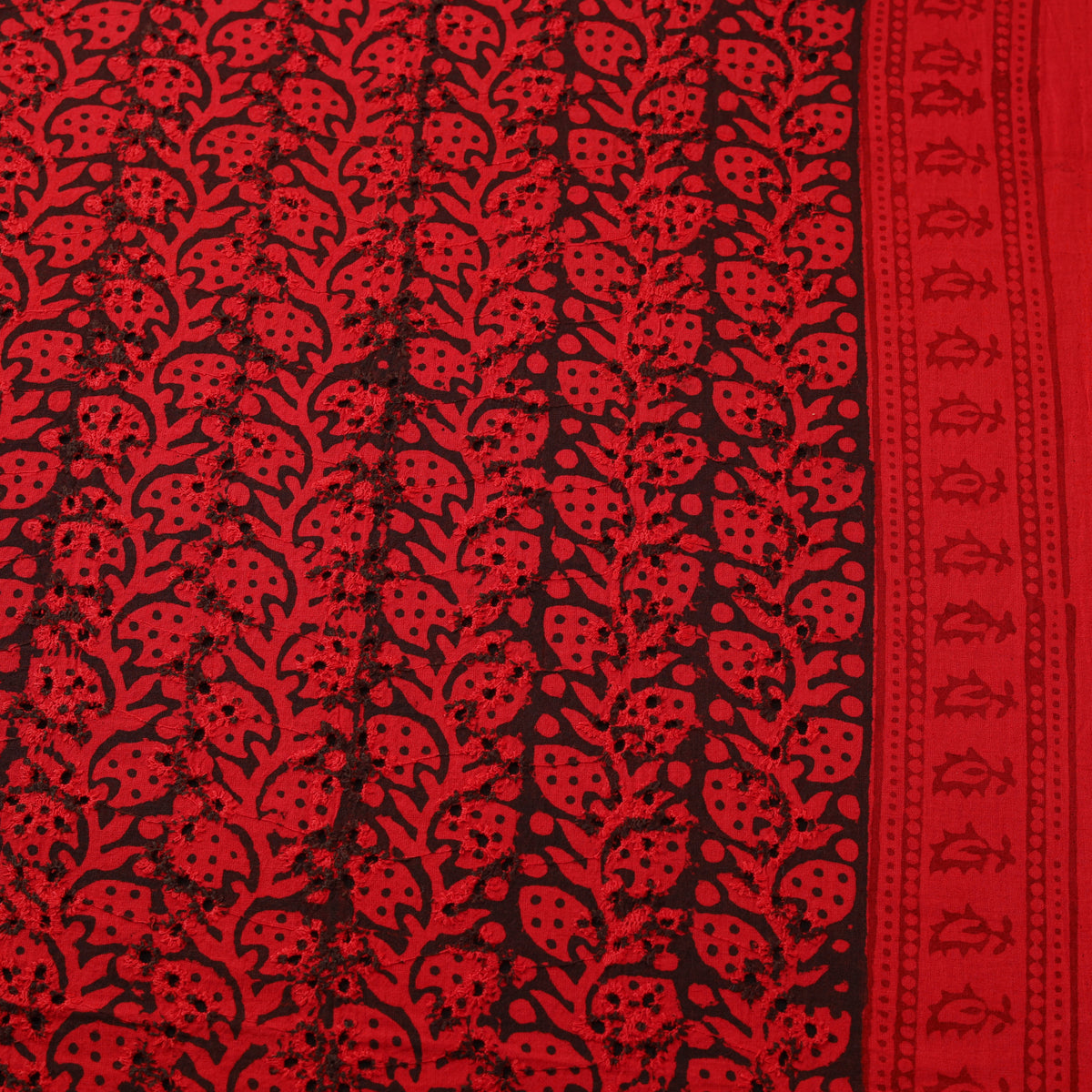 Bagh Hand Block Print Natural Dyed Cotton Hakoba Fabric 04