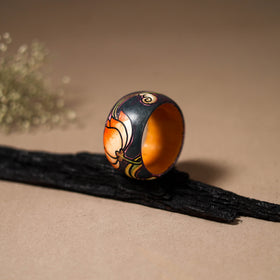 Kerala Mural Handpainted Wooden Bangle (Size - 2-4) 62