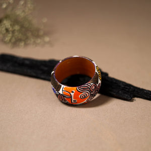 Kerala Mural Handpainted Wooden Bangle (Size - 2-4) 63