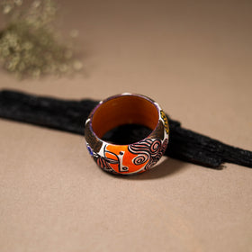 Kerala Mural Handpainted Wooden Bangle (Size - 2-4) 63