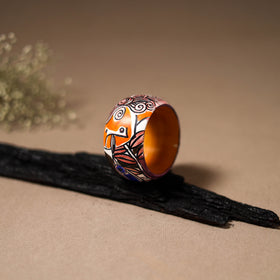 Kerala Mural Handpainted Wooden Bangle (Size - 2-4) 63