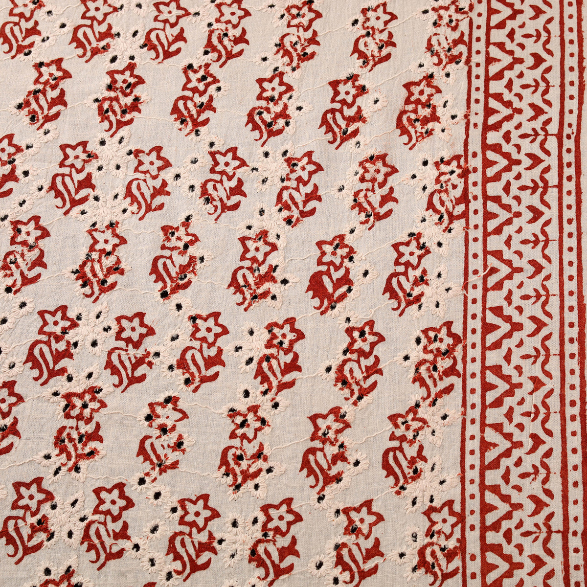 Bagh Hand Block Print Natural Dyed Cotton Hakoba Fabric 06