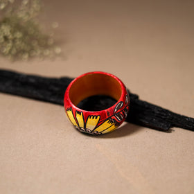 Kerala Mural Handpainted Wooden Bangle (Size - 2-4) 65