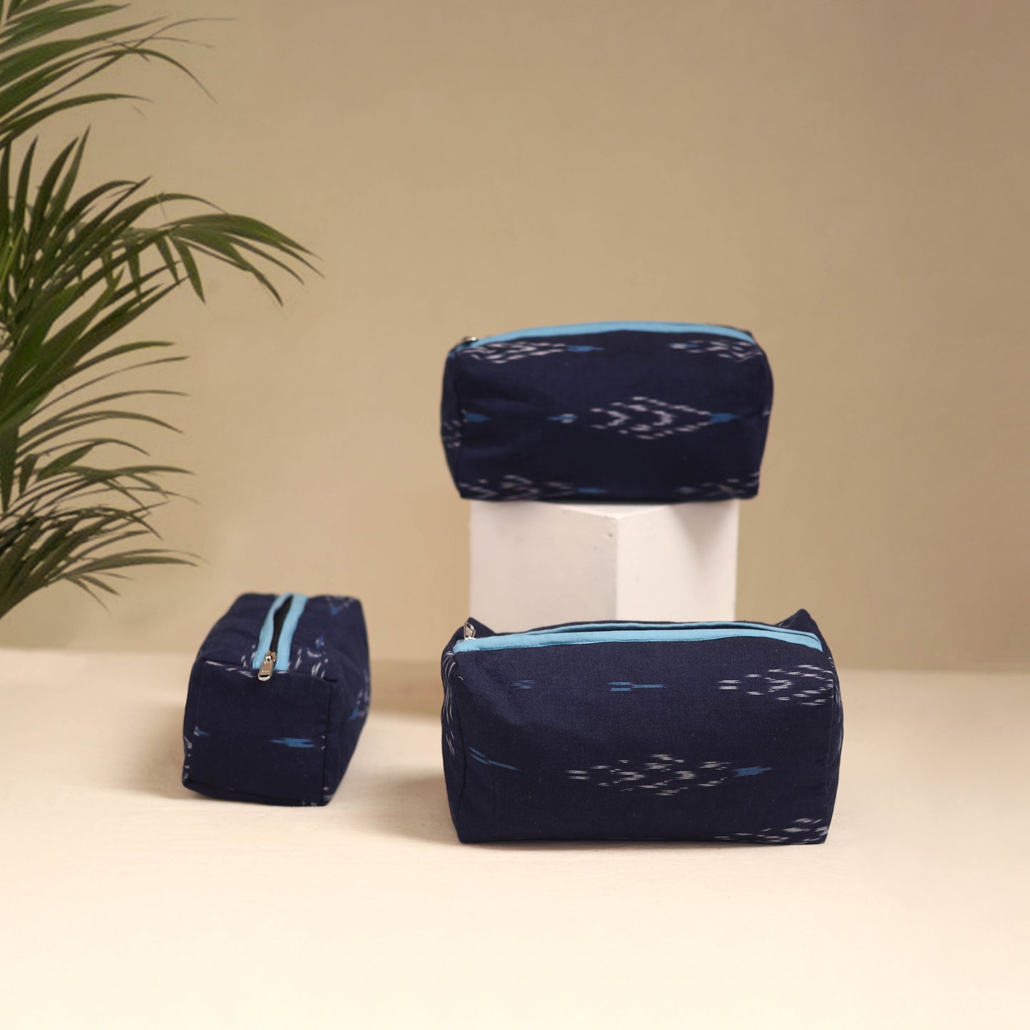 Handcrafted Fabric Toiletry Bags (Set of 3) 02