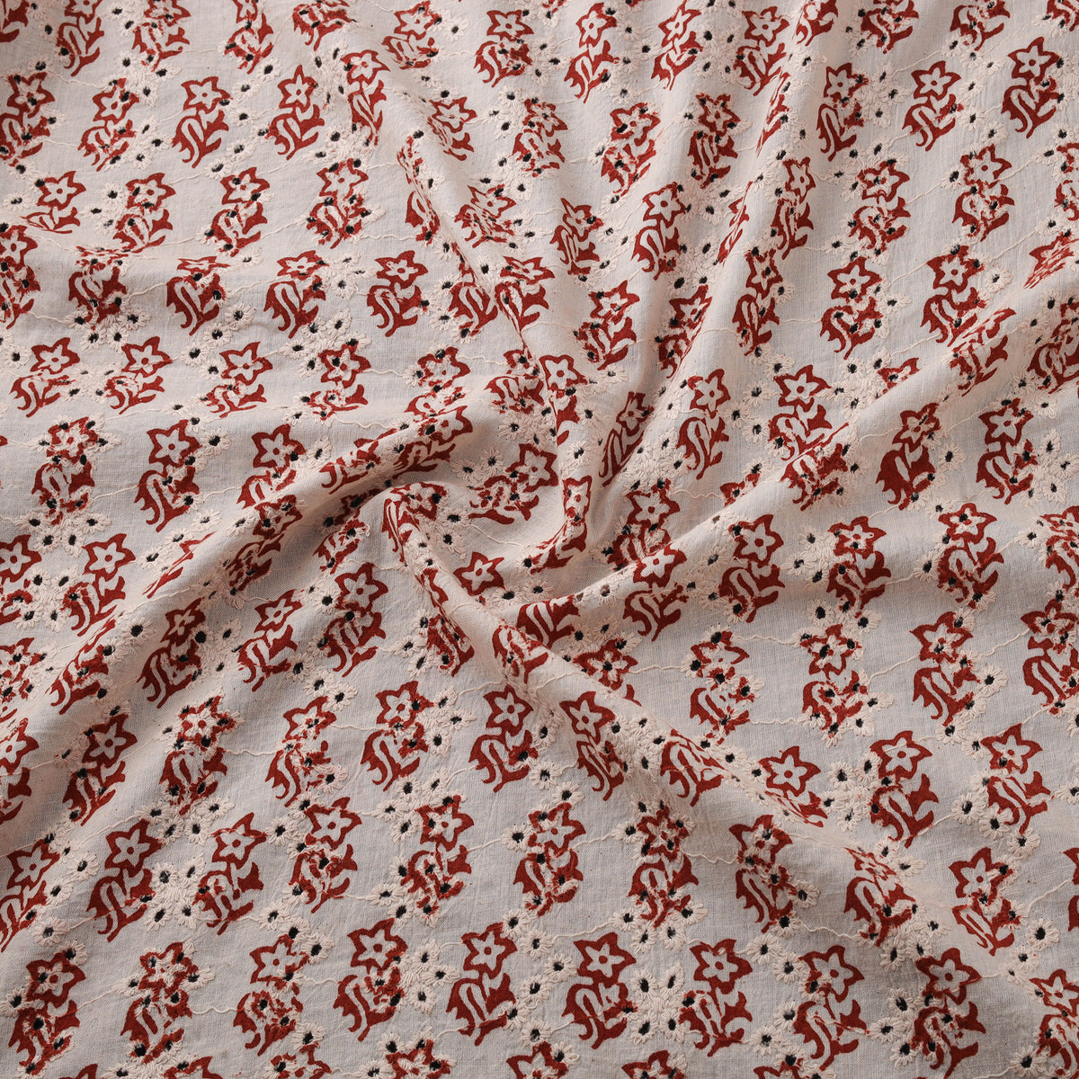 Bagh Hand Block Print Natural Dyed Cotton Hakoba Fabric 06